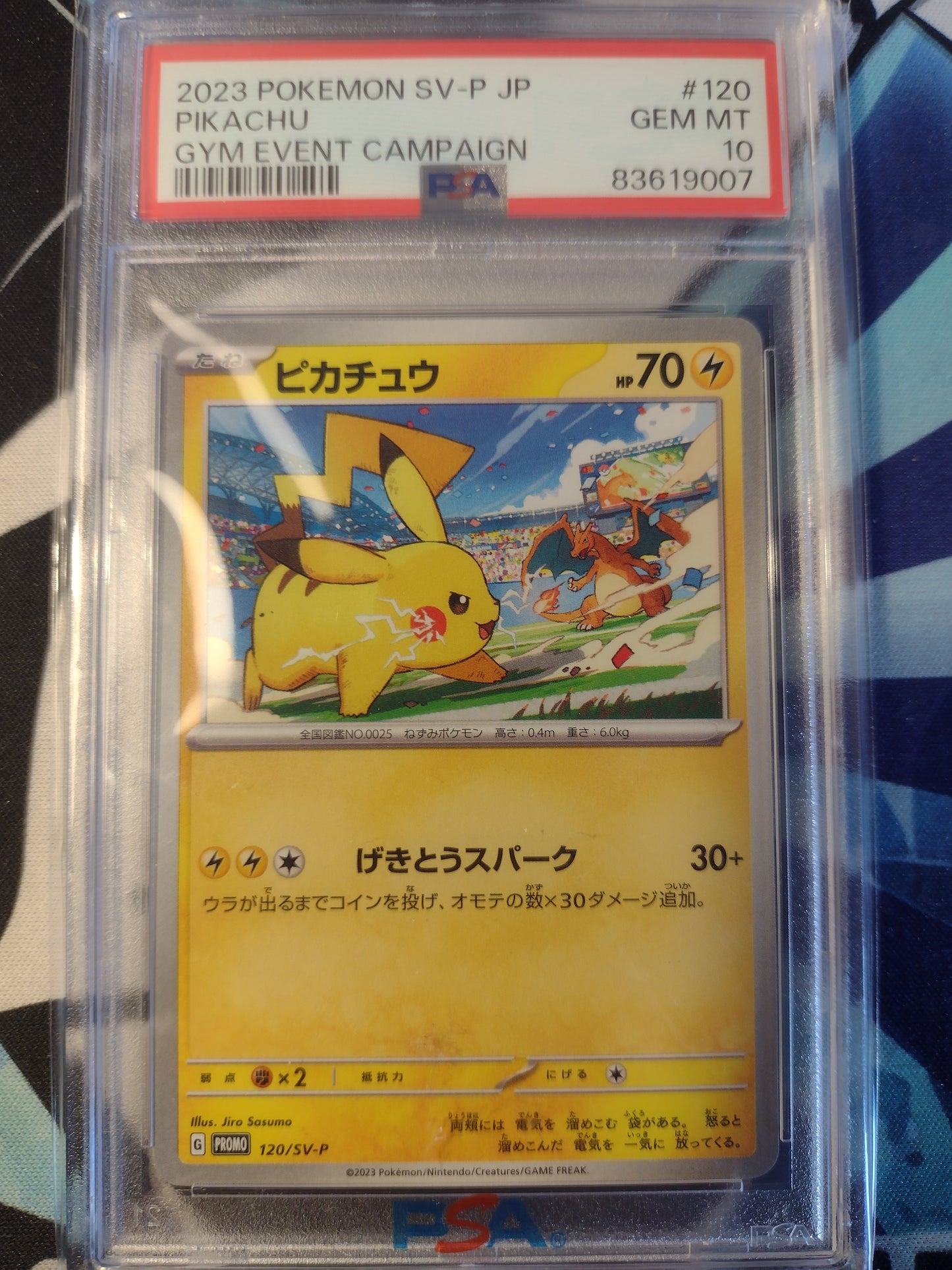 Japanese Gym Event Campaign Pikachu 120/SV-P Scarlet & Violet Promo PSA 10