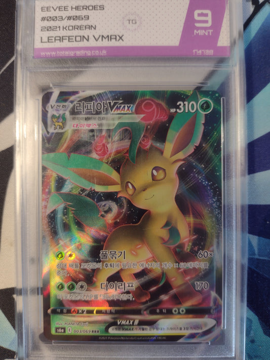 Korean Leafeon Vmax 003/069 Eevee Heroes TG 9