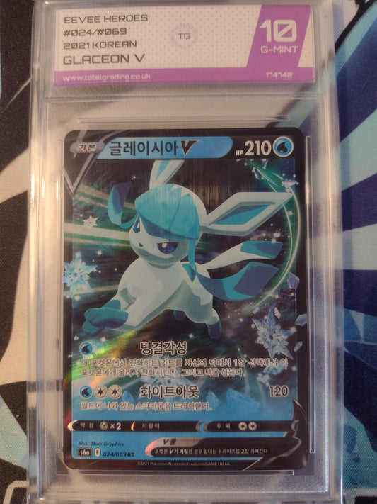 Korean Glaceon V 024/069 Eevee Heroes TG 10
