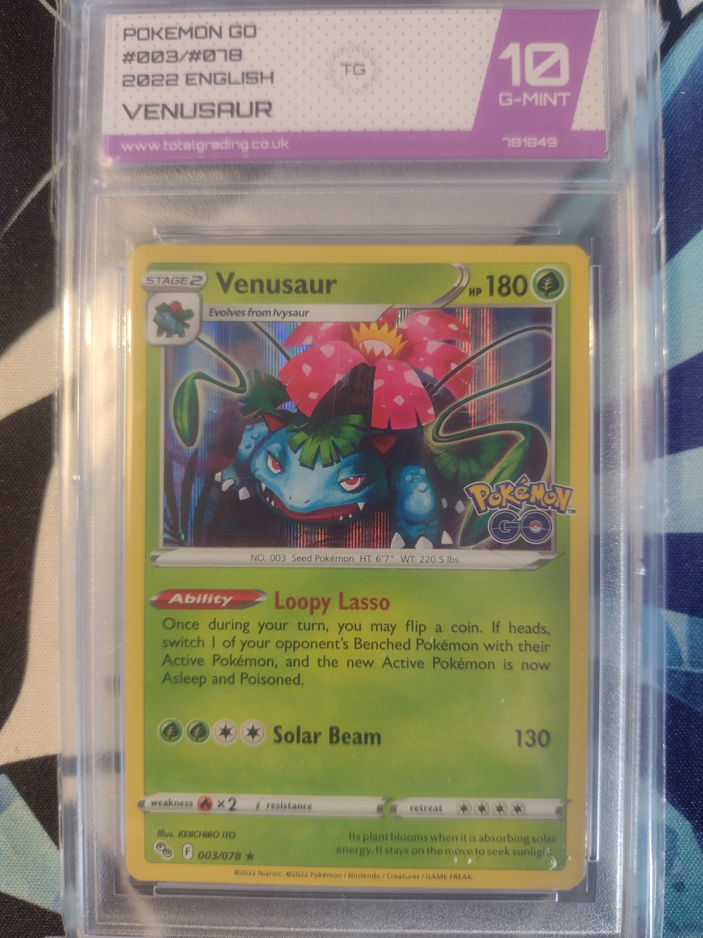 Venusaur 003/078 Pokemon GO TG 10