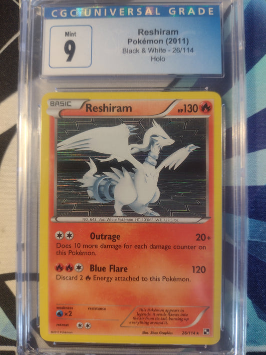 Reshiram 26/114 Black & White CGC 9