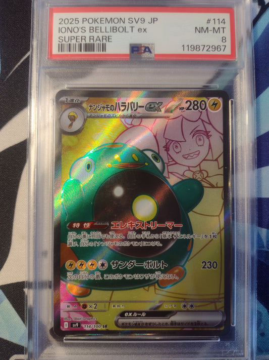 Japanese Iono's Bellibolt ex 114/100 Battle Partners PSA 9