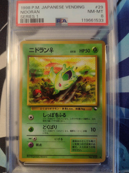 Japanese Nidoran 029 Vending machine Series 1 PSA 8