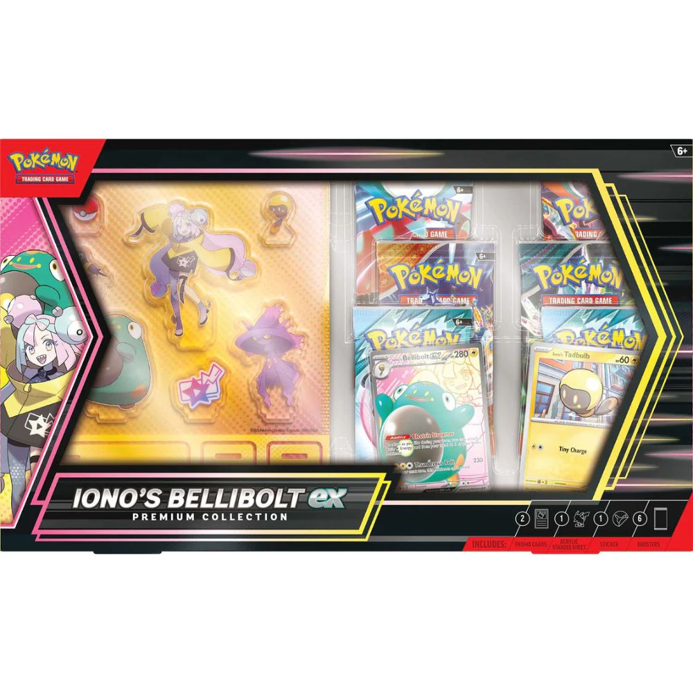 Pokémon TCG: Iono’s Bellibolt ex Premium Collection Front View