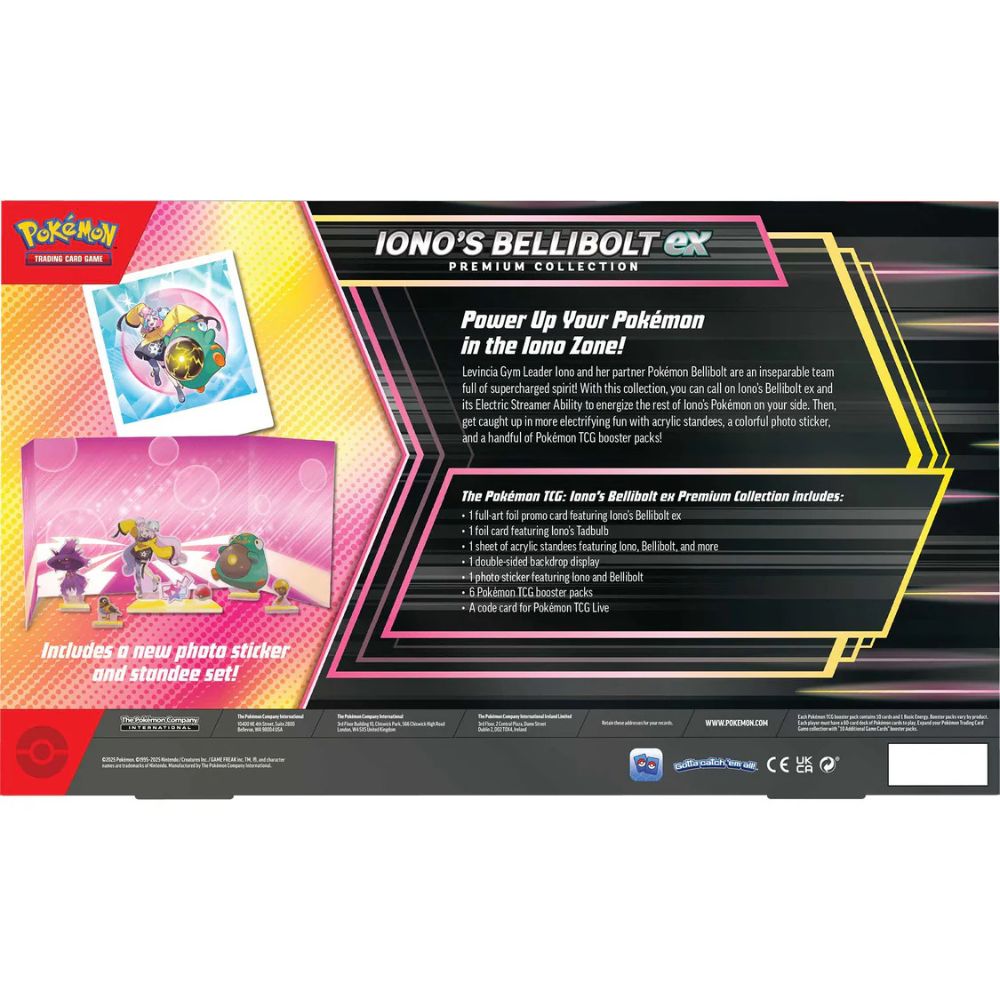 Pokémon TCG: Iono’s Bellibolt ex Premium Collection Back View