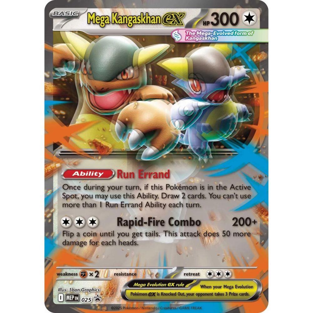 Pokemon TCG: Mega Kangaskhan ex Box Jumbo Lenticular promo card featuring Mega Kangaskhan ex