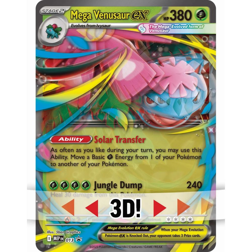 Pokemon TCG: Mega Venusaur ex Premium Collection Jumbo Lenticular Promo card