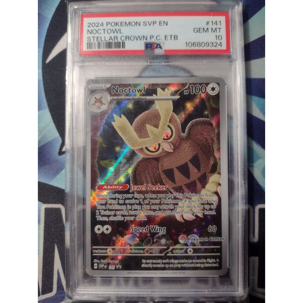 Noctowl - Stellar Crown Pokemon Center ETB Promo - PSA 10