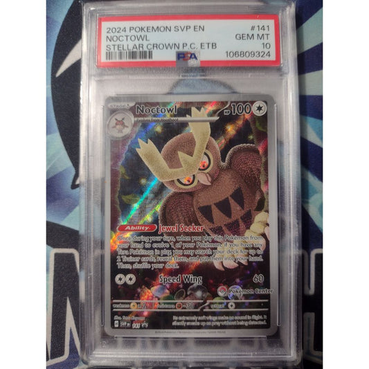 Noctowl - Stellar Crown Pokemon Center ETB Promo - PSA 10