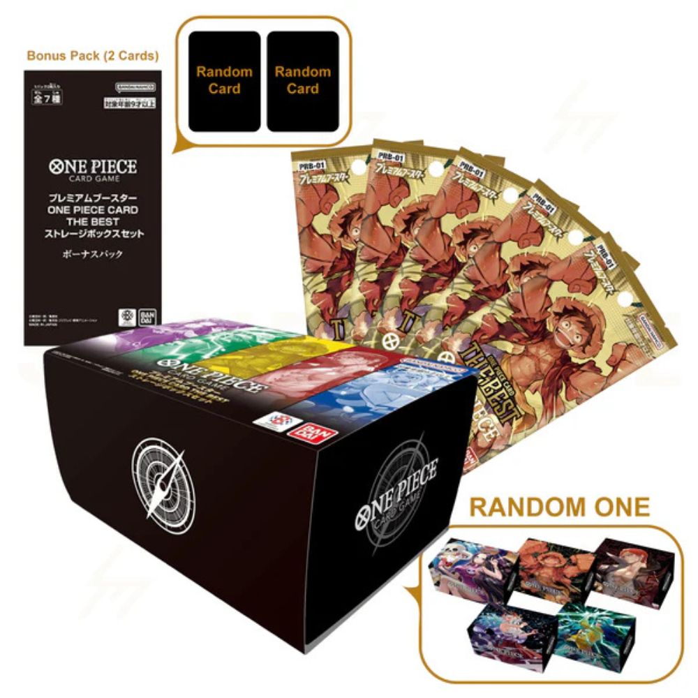 Premium Booster ONE PIECE CARD THE BEST Storage Box Set PRB01 Booster Packs + Bonus Pack