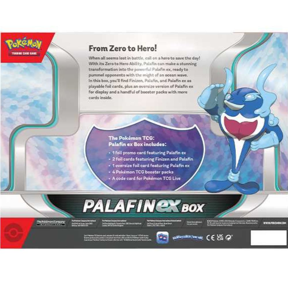 Pokemon TCG: Palafin Ex Box Back of Box