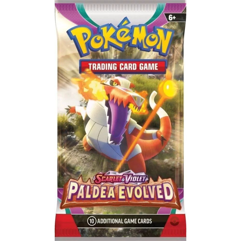 Pokemon TCG: Scarlet and Violet 2 Paldea Evolved Booster Pack Skeledirge Artwork