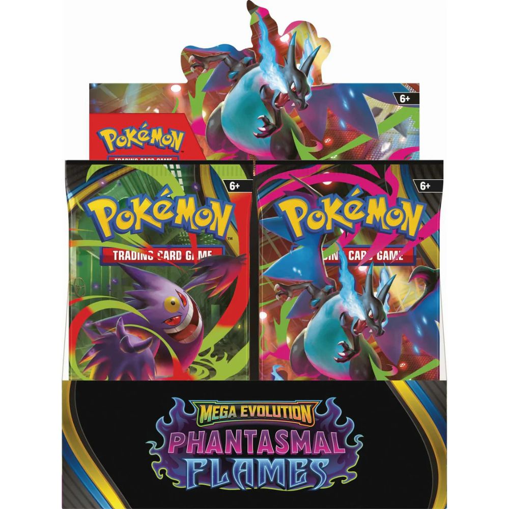 Pokemon TCG: Mega Evolution Phantasmal Flames Booster Box Front view