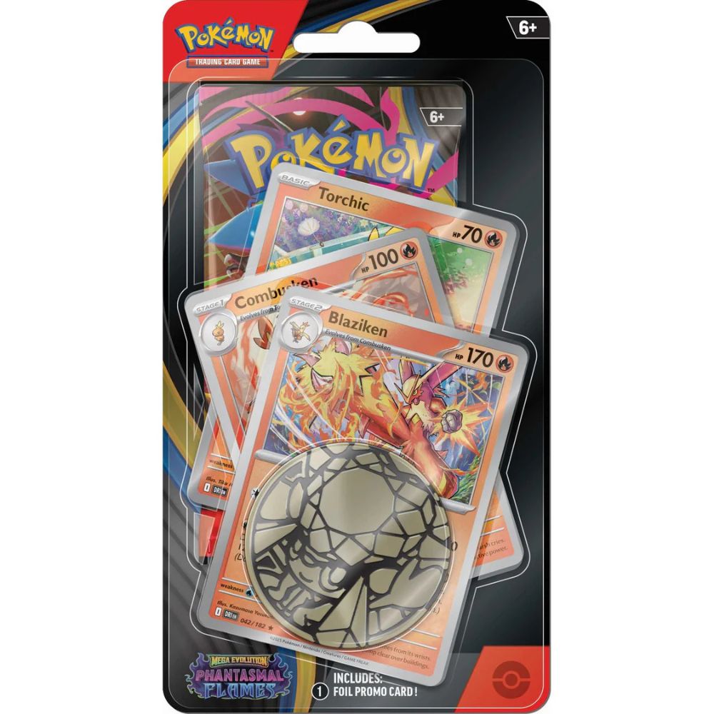 Pokemon TCG: Mega Evolution Phantasmal Flames Premium Checklane Featuring Blaziken