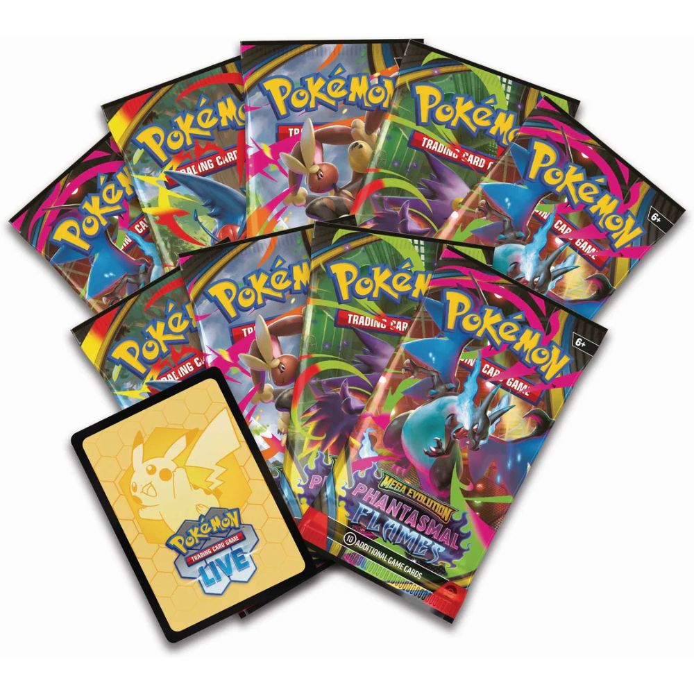 Pokemon TCG: Mega Evolution Phantasmal Flames Elite Trainer Box Booster Packs