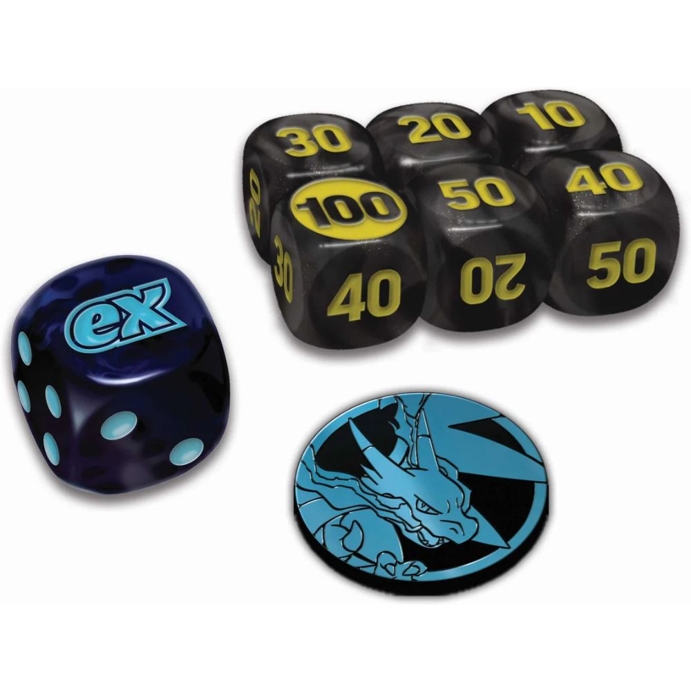 Pokemon TCG: Mega Evolution Phantasmal Flames Elite Trainer Box Dice, Damage counter and Coin