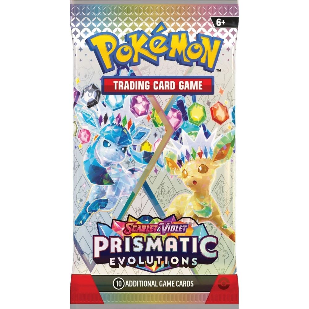 Pokemon TCG: Scarlet and Violet 8.5 Prismatic Evolutions Booster Pack Vaporeon and Leafeon Artwork