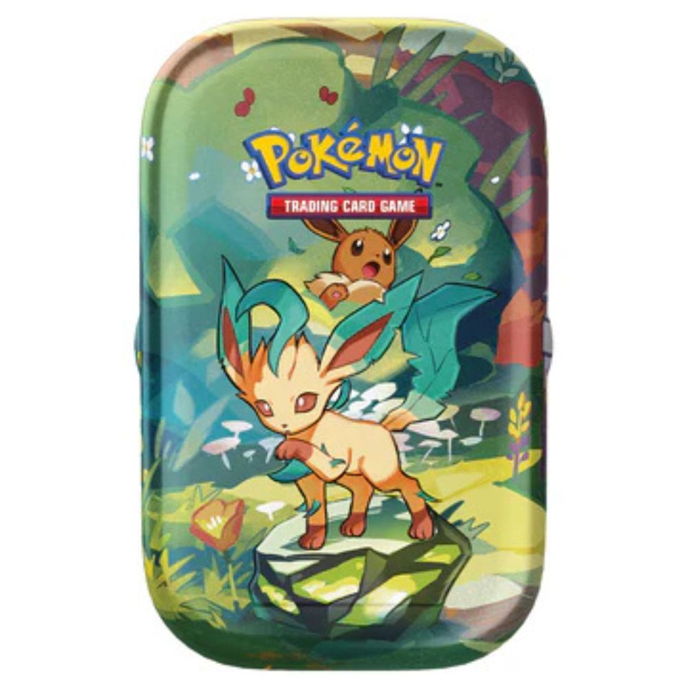 Pokemon TCG: Scarlet and Violet 8.5 Prismatic Evolutions Mini Tin - Leafeon Artwork