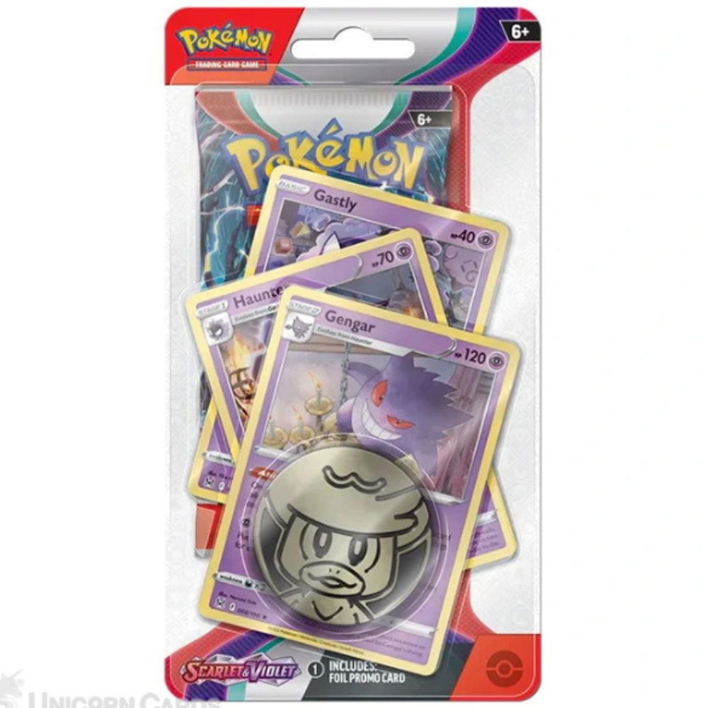 Pokemon TCG: Scarlet and Violet 1 Checklane Pack Blister Gengar Promo Card