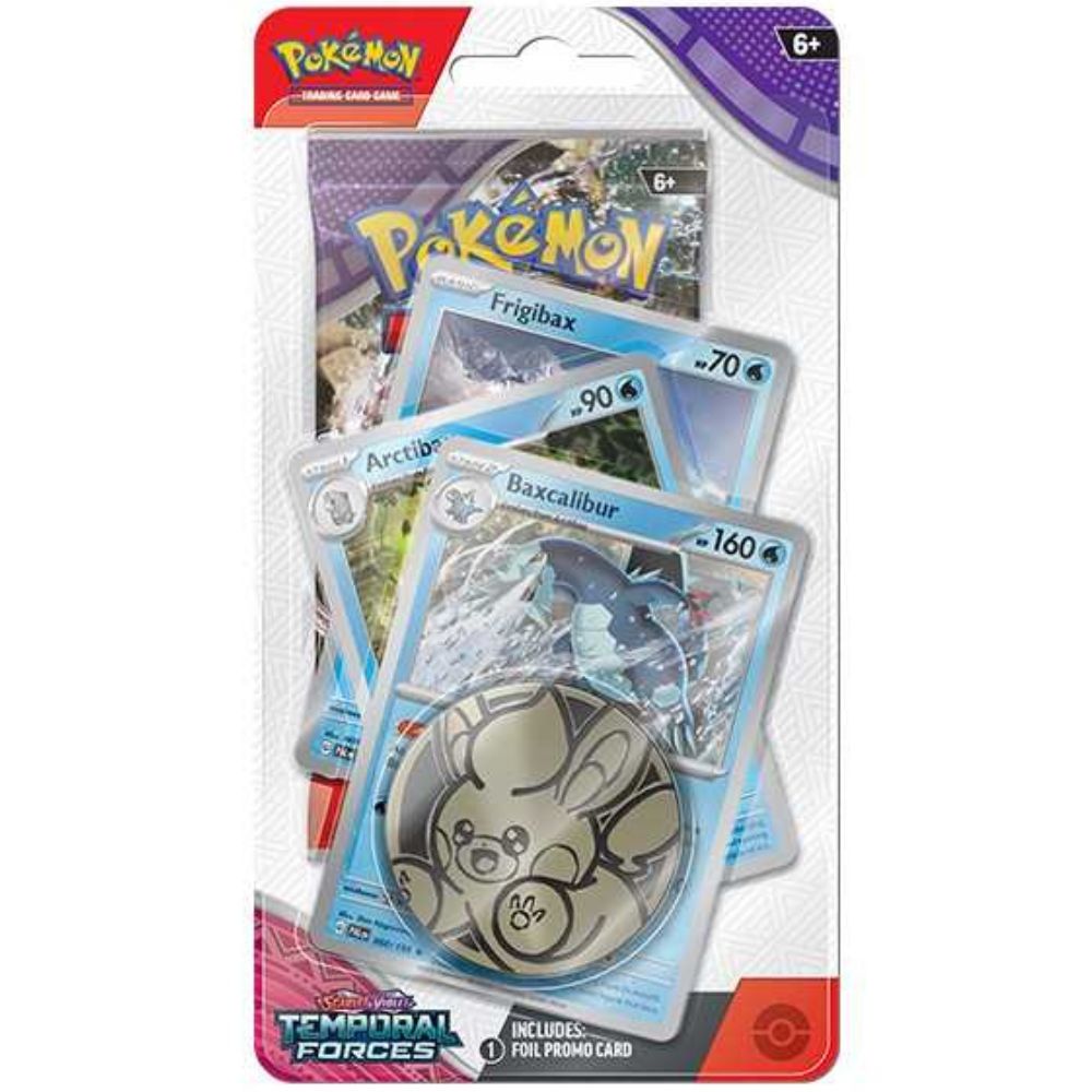 Pokemon TCG: Scarlet and Violet 5 Temporal Forces Premium Checklane Display Baxcalbur Promo Card