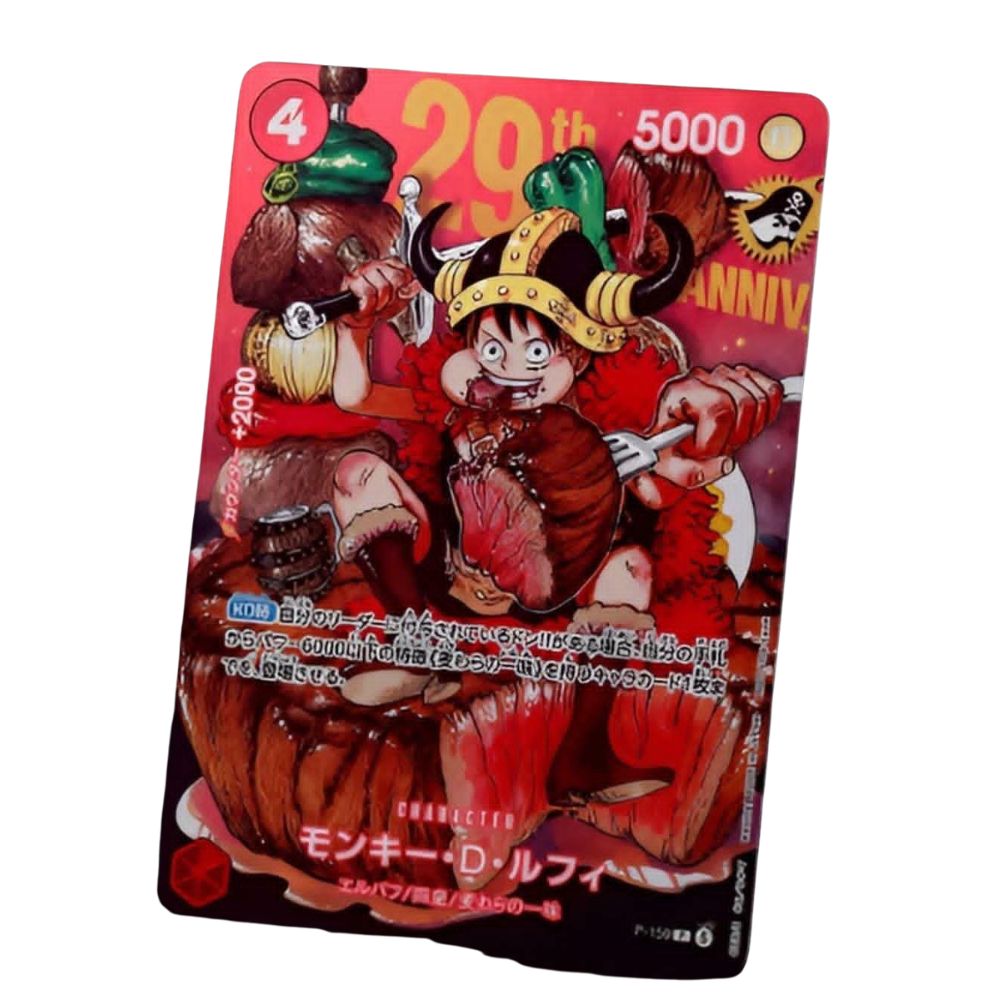Japanese ONE PIECE Card Game 29th Anniversary Luffy Promo