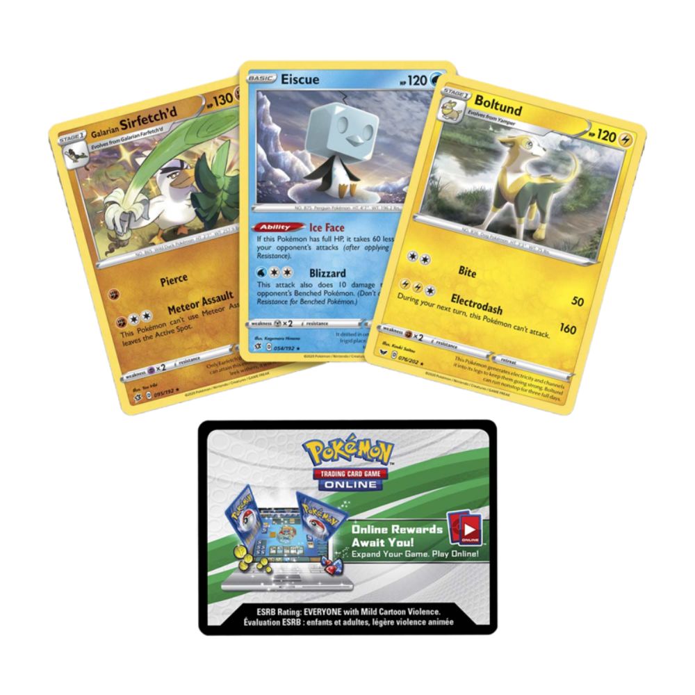 Pokémon TCG: Knock Out Collection Cards Featuring Boltund, Eiscue & Galarian Sirfetch'd