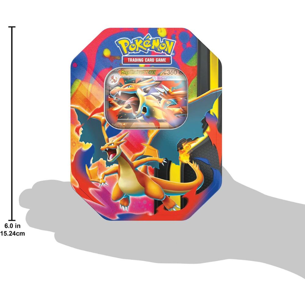 Pokémon TCG: Mega Charizard ex Tin Size - 6in / 15.24cm