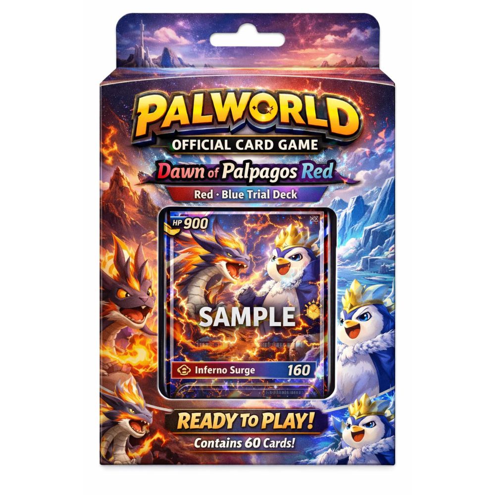 Palworld OFFICIAL CARD GAME - Dawn of Palpagos Red - Blue Trial Deck