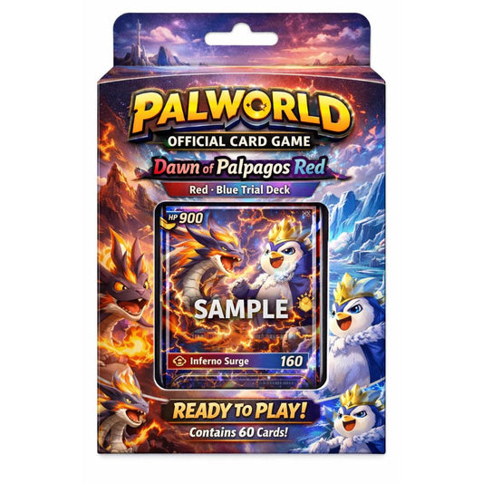 Palworld OFFICIAL CARD GAME - Dawn of Palpagos Red - Blue Trial Deck