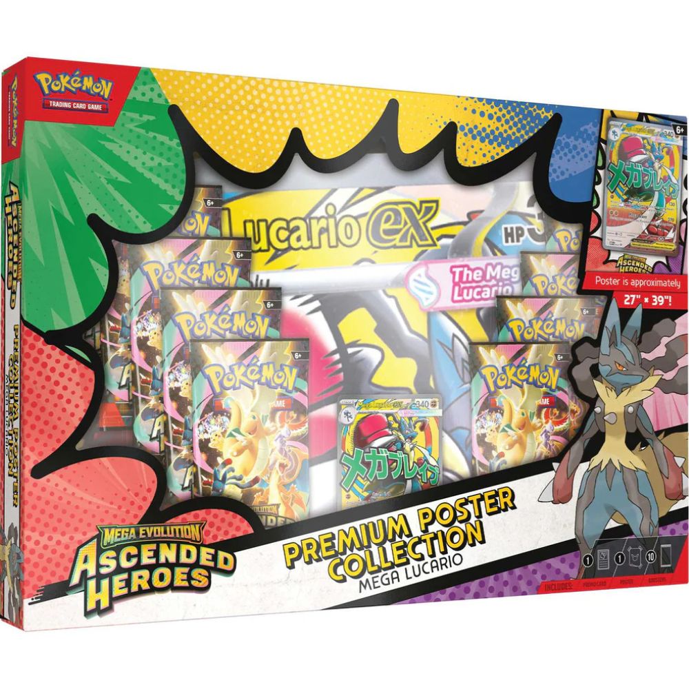 Pokemon TCG: Mega Evolution Ascended Heroes Poster Collection - Mega Lucario