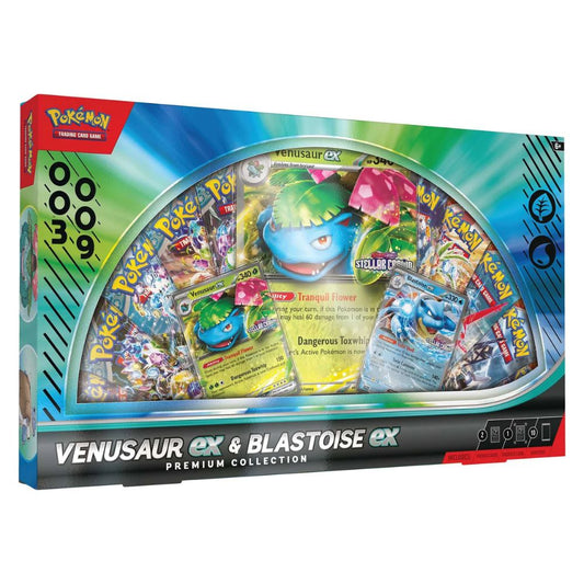 Pokemon TCG: Venusaur ex & Blastoise ex Premium Collection Side View