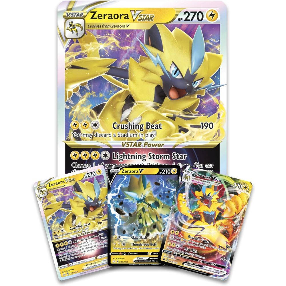 Pokemon TCG: Zeraora VMAX & VSTAR Battle Box Jumbo and Promo Cards
